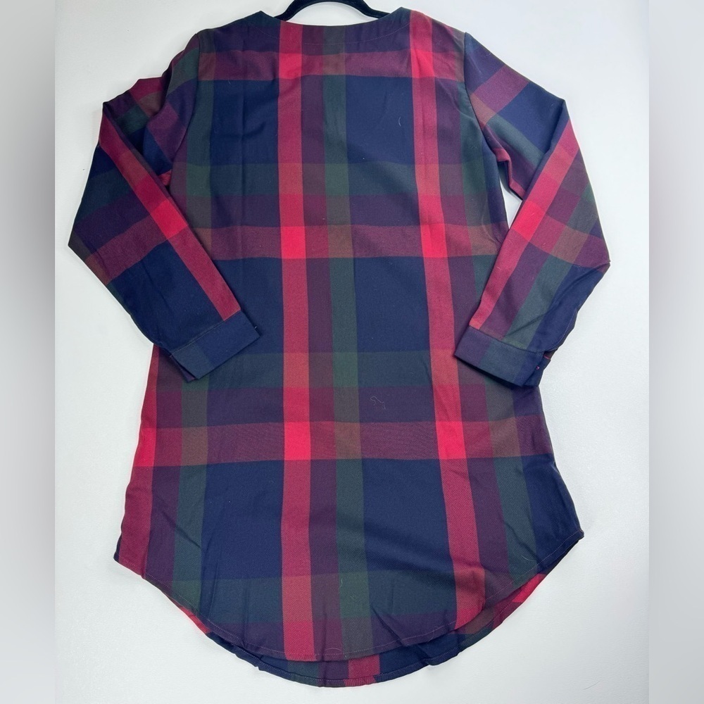 NWT Cupshe Plaid Lady Lesiure Long Sleeve Mini Tunic Dress Size Small - Picture 4 of 13